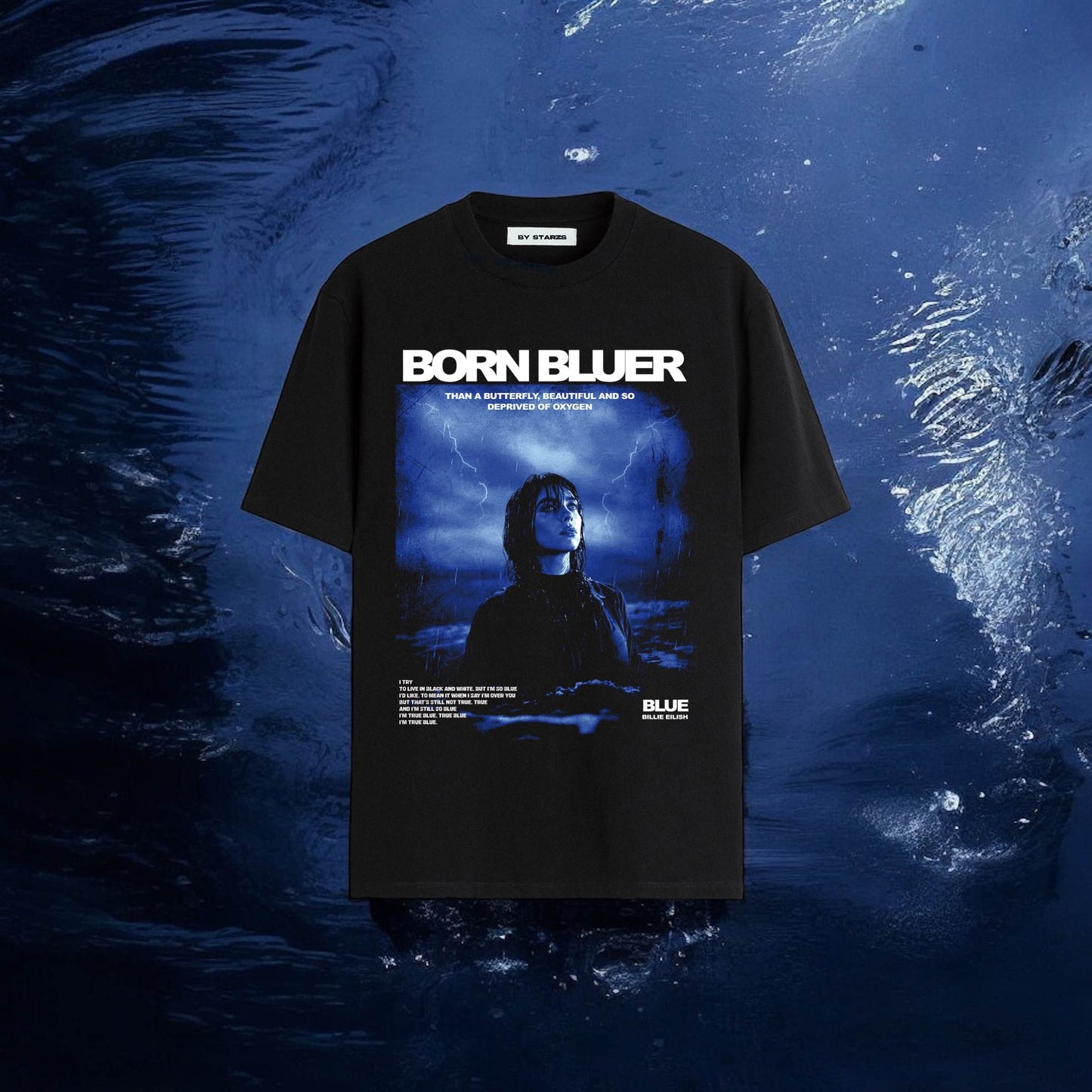 T-Shirt Blue Billie Eilish